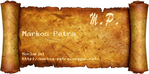 Markos Petra névjegykártya